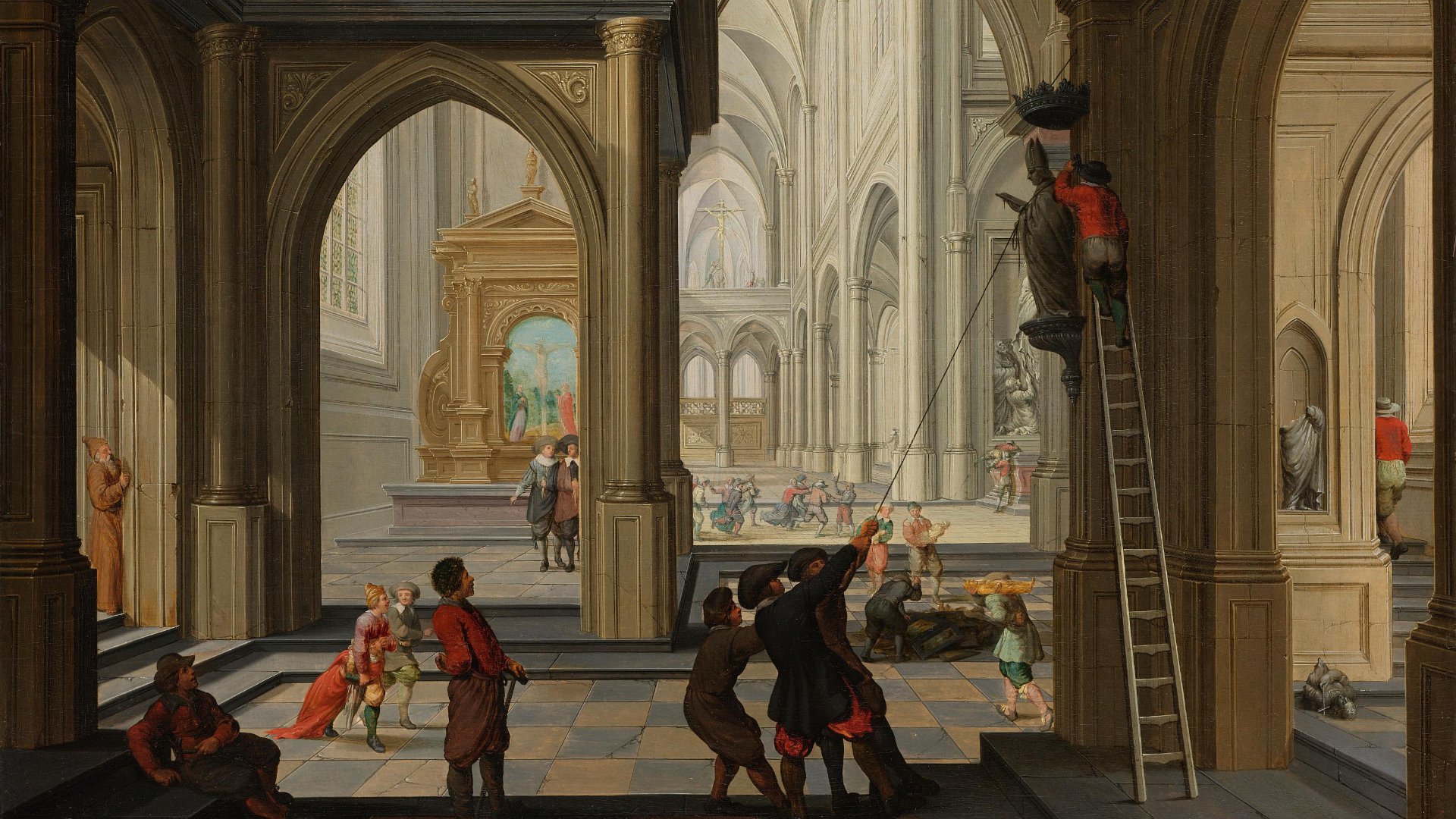 Iconoclasm in a Church
