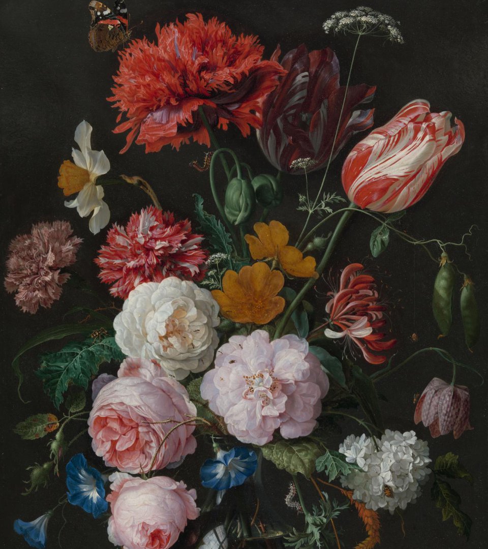 Still Life with Flowers in a Glass Vase