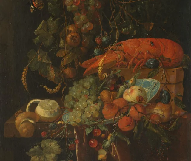 Still Life with Fruit and a Lobster