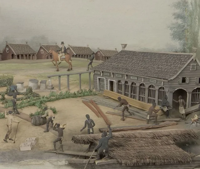 Diorama of the Zeezigt Coffee and Cotton Plantation