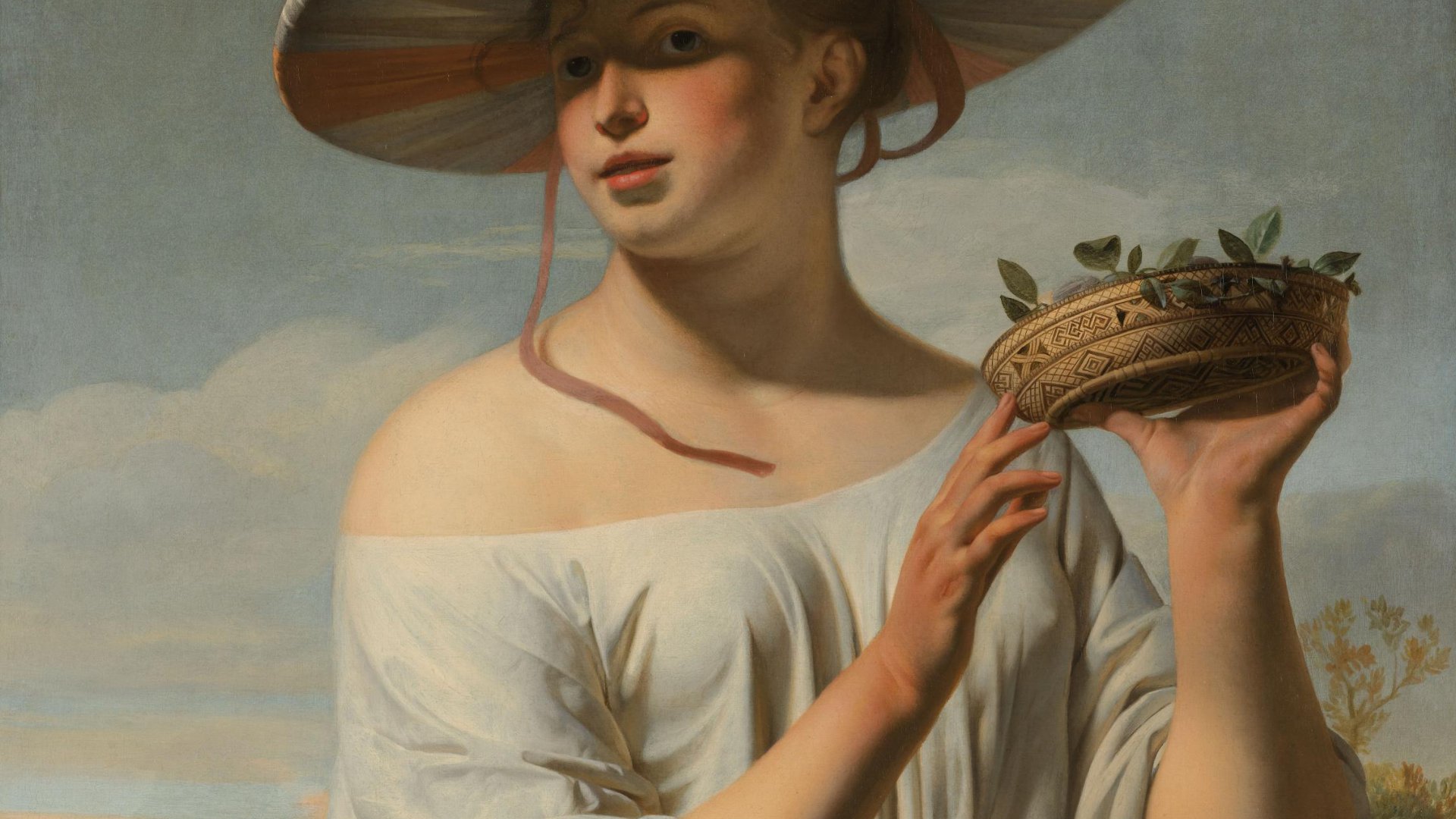 Woman in a Large Hat