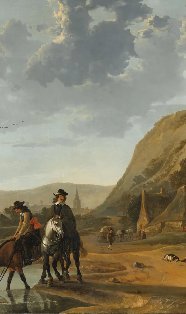 River Landscape with Riders