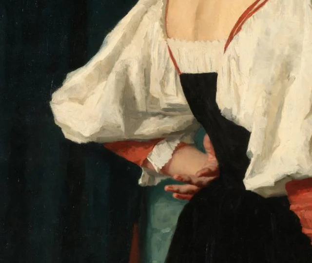 Young Italian Woman, with ‘Puck’ the Dog
